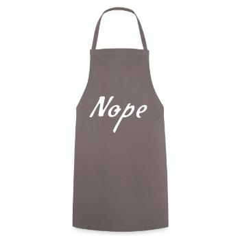 Nope - Kochschürze - Grau - Vorne - AI Model Male 185 dark (185cm)