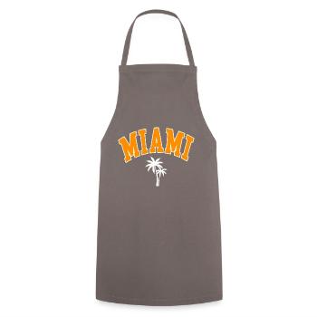 miami palms orange - Tablier de cuisine - gris - Devant - AI Model Male 185 dark (185cm)