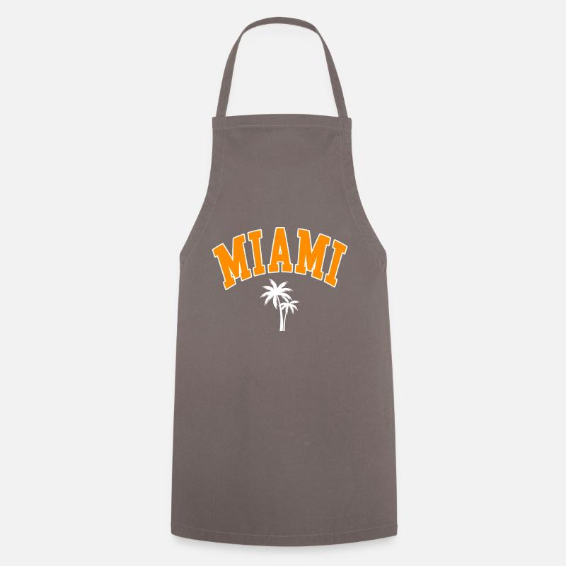 miami palms orange - Tablier de cuisine - gris