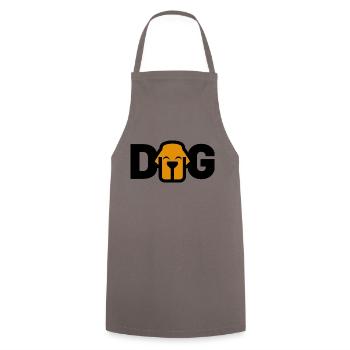 Logo DOG - Cooking Apron - grey - Front - AI Model Male 185 dark (185cm)
