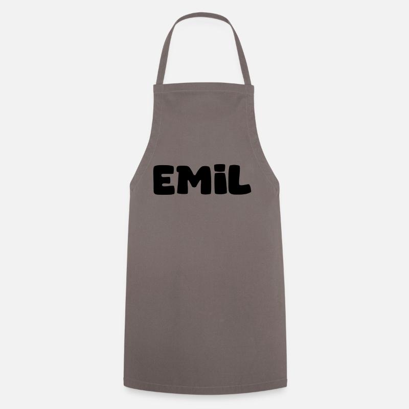 Nom - Emil - Tablier de cuisine - gris