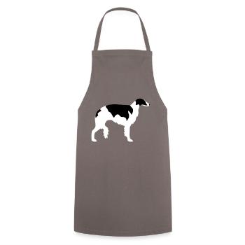Borzoi - Cooking Apron - grey - Front - AI Model Male 185 dark (185cm)