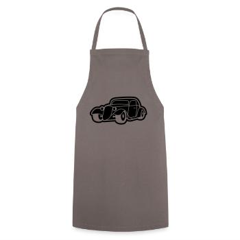 1 colors - Hot Rod Oldtimer Custom Cars Automobil - Kochschürze - Grau - Vorne - AI Model Male 185 dark (185cm)
