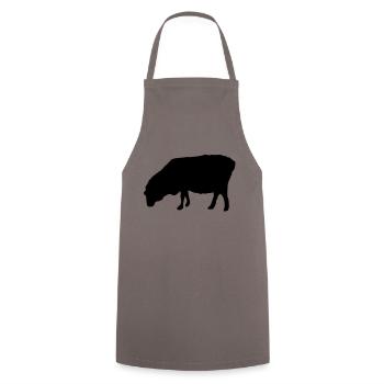 Schafe Schafe Silhouette Schatten Shadow1 - Kochschürze - Grau - Vorne - AI Model Male 185 dark (185cm)