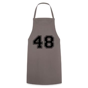 48 - Cooking Apron - grey - Front - AI Model Male 185 dark (185cm)