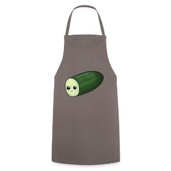 Sweet cucumber - Cooking Apron - grey - Front - AI Model Male 185 dark (185cm)