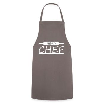 Cuisiner cuisiner Kitchen de la nourriture - Tablier de cuisine - gris - Devant - AI Model Male 185 dark (185cm)