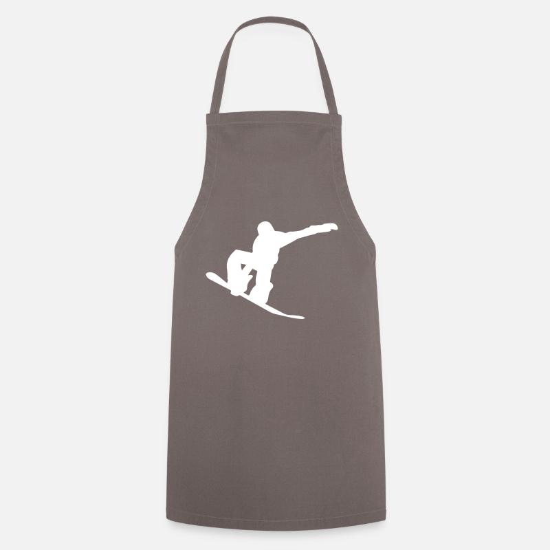 Snowboard Snowboarder - Tablier de cuisine - gris