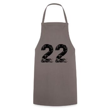 22 - Kochschürze - Grau - Vorne - AI Model Male 185 dark (185cm)