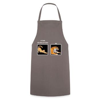 Np Nurse Practitioner Preceptor Funny meme gifts - Cooking Apron - grey - Front - AI Model Male 185 dark (185cm)