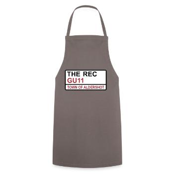 Aldershot Town The Rec Iconic Street Sign - Cooking Apron - grey - Front - AI Model Male 185 dark (185cm)