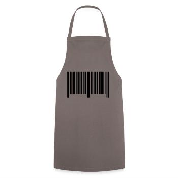 barcode symbol - Kochschürze - Grau - Vorne - AI Model Male 185 dark (185cm)