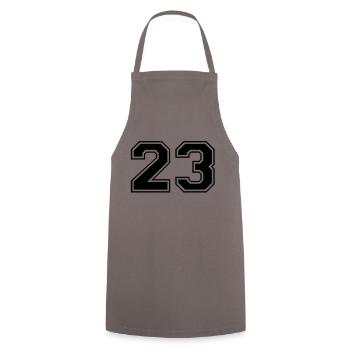 23 - Cooking Apron - grey - Front - AI Model Male 185 dark (185cm)