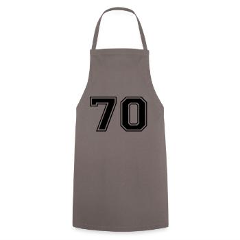70 - Kochschürze - Grau - Vorne - AI Model Male 185 dark (185cm)