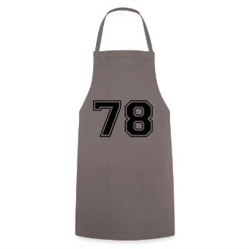 78 - Cooking Apron - grey - Front - AI Model Male 185 dark (185cm)