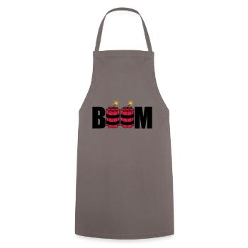 boom lit tnt dynamite explode explosion - Cooking Apron - grey - Front - AI Model Male 185 dark (185cm)