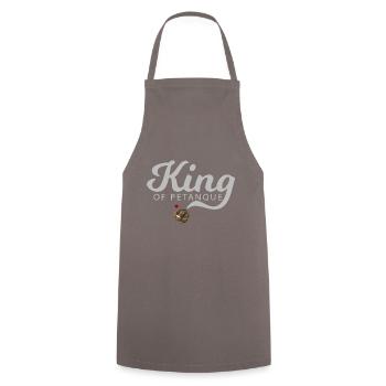 KÖNIG VON PETANQUE - Kochschürze - Grau - Vorne - AI Model Male 185 dark (185cm)