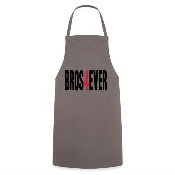 Bros 4 Ever - Tablier de cuisine - gris - Devant - AI Model Male 185 dark (185cm)