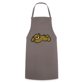 Ours en peluche dormir fatigué sweet - Tablier de cuisine - gris - Devant - AI Model Male 185 dark (185cm)