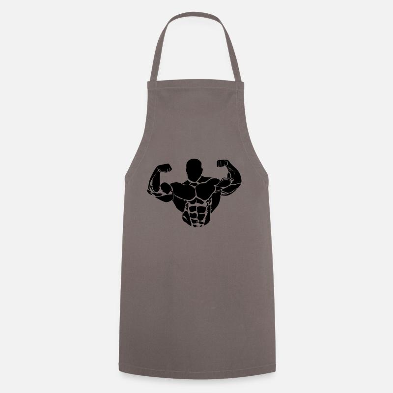 Musculation - Tablier de cuisine - gris