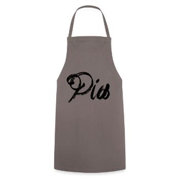 Pia - Cooking Apron - grey - Front - AI Model Male 185 dark (185cm)