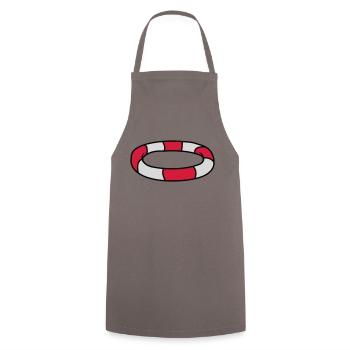 Conception du logo Lifebuoy - Tablier de cuisine - gris - Devant - AI Model Male 185 dark (185cm)