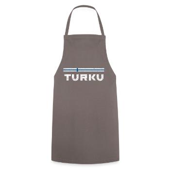 Turku Vintage - Cooking Apron - grey - Front - AI Model Male 185 dark (185cm)