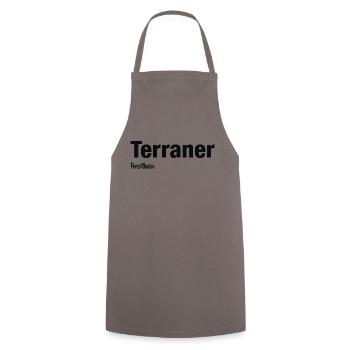Terraner - Kochschürze - Grau - Vorne - AI Model Male 185 dark (185cm)