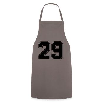 29 - Cooking Apron - grey - Front - AI Model Male 185 dark (185cm)