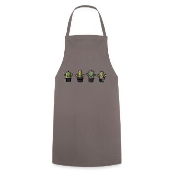 Drôle de cactus TShirt - Tablier de cuisine - gris - Devant - AI Model Male 185 dark (185cm)