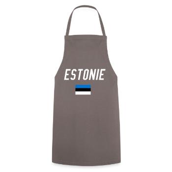 estonie - Tablier de cuisine - gris - Devant - AI Model Male 185 dark (185cm)