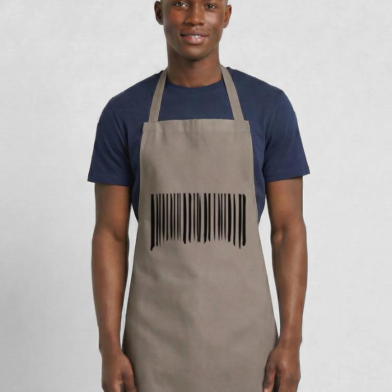 Barcode Strokes Lines Scribbled Barcode Scan Tablier de cuisine