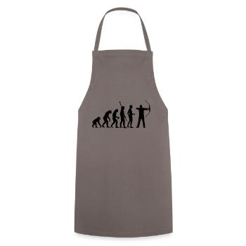 evolution_bogenschiessen - Kochschürze - Grau - Vorne - AI Model Male 185 dark (185cm)