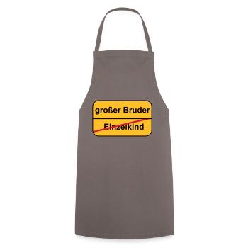 großer Bruder - Kochschürze - Grau - Vorne - AI Model Male 185 dark (185cm)