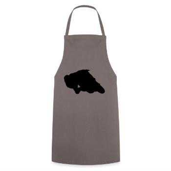 MotoGP #1 - Cooking Apron - grey - Front - AI Model Male 185 dark (185cm)