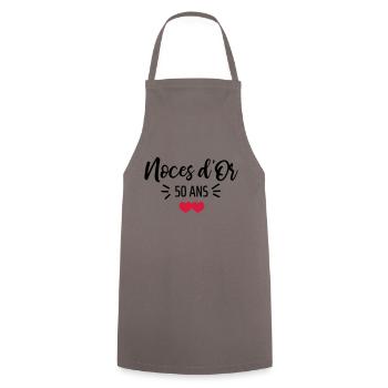 noces d'Or - Tablier de cuisine - gris - Devant - AI Model Male 185 dark (185cm)