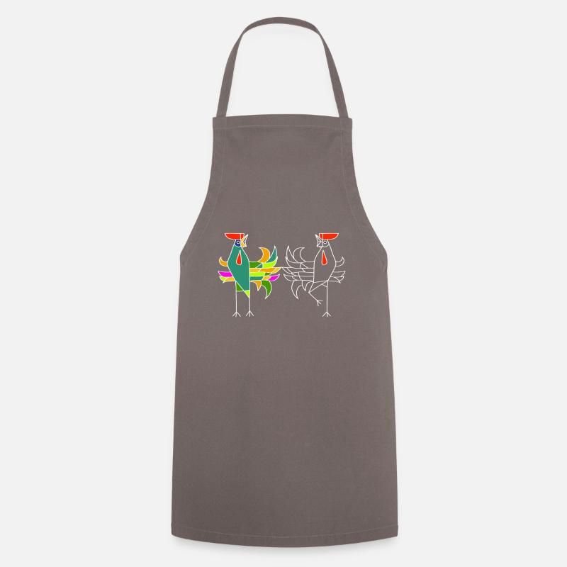 rooster - Cooking Apron - grey