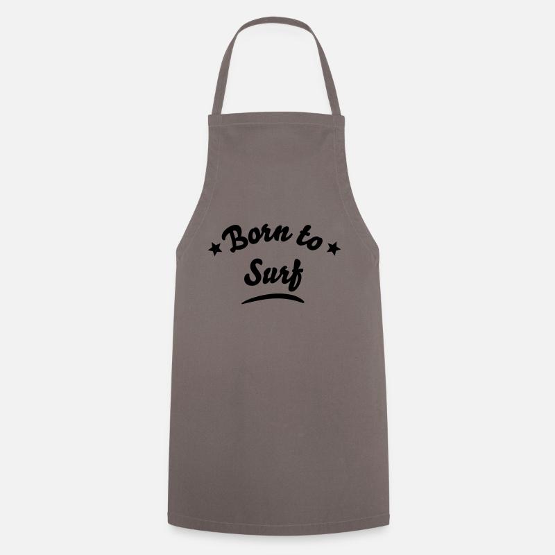 born to surf 01 - Kochschürze - Grau