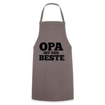 Lustiger Spruch für Opa Geschenkidee - Kochschürze - Grau - Vorne - AI Model Male 185 dark (185cm)