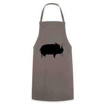 Pig Pigs Pigs Animal Animals Vector 2 - Cooking Apron - grey - Front - AI Model Male 185 dark (185cm)