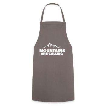 Montagnes! Escalade! Randonnée! Montagnes! - Tablier de cuisine - gris - Devant - AI Model Male 185 dark (185cm)