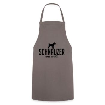 SCHNAUZER was sonst - Kochschürze - Grau - Vorne - AI Model Male 185 dark (185cm)