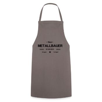 Bester Metallbauer - Kochschürze - Grau - Vorne - AI Model Male 185 dark (185cm)