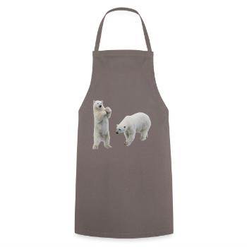 Eisbär - Kochschürze - Grau - Vorne - AI Model Male 185 dark (185cm)