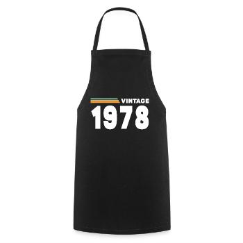Millésime 1978 - Tablier de cuisine - noir - Devant - AI Model Male 185 dark (185cm)