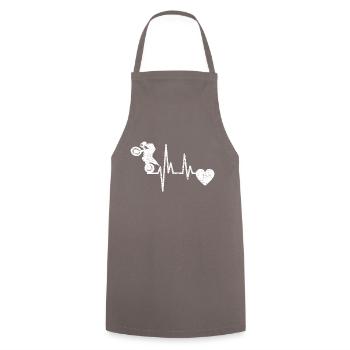 Motorcycle Motorcross Motorcyclist Motorbike Fan - Cooking Apron - grey - Front - AI Model Male 185 dark (185cm)