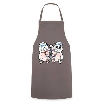 Chat des mers Chats Marins Enfants Enfant - Tablier de cuisine - gris - Devant - AI Model Male 185 dark (185cm)