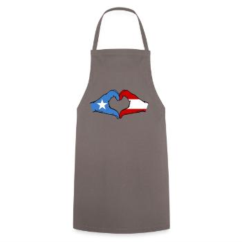 Somalia Austria Flag Hands Heart Shape - Cooking Apron - grey - Front - AI Model Male 185 dark (185cm)
