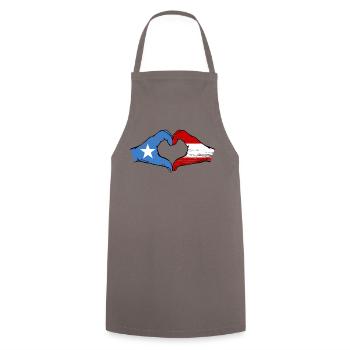Somalie Autriche Drapeau Mains Coeur Forme Utilisé - Tablier de cuisine - gris - Devant - AI Model Male 185 dark (185cm)