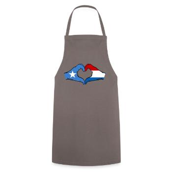 Somalia Holland Flag Hands Heart Shape - Cooking Apron - grey - Front - AI Model Male 185 dark (185cm)